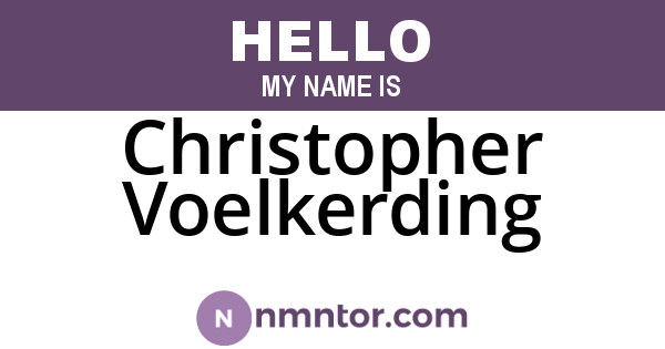 Christopher Voelkerding
