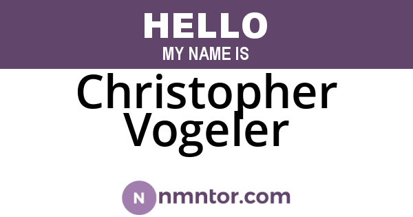 Christopher Vogeler