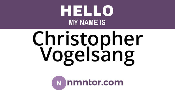 Christopher Vogelsang