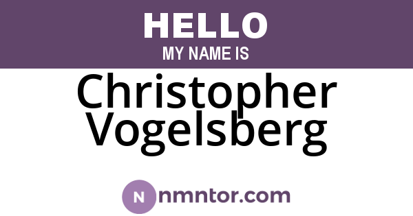 Christopher Vogelsberg