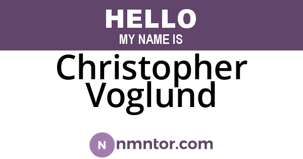 Christopher Voglund