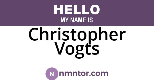 Christopher Vogts