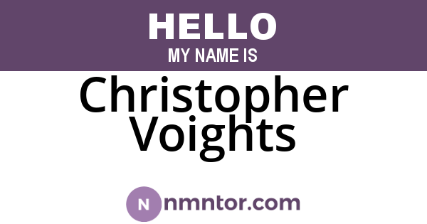 Christopher Voights