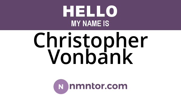 Christopher Vonbank