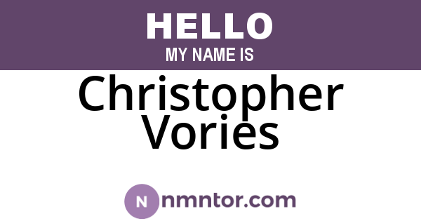 Christopher Vories