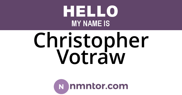 Christopher Votraw