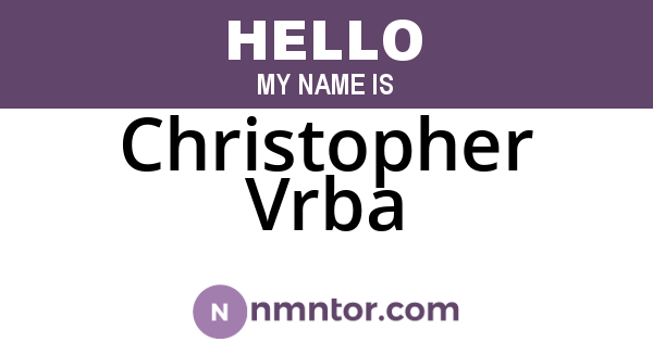 Christopher Vrba