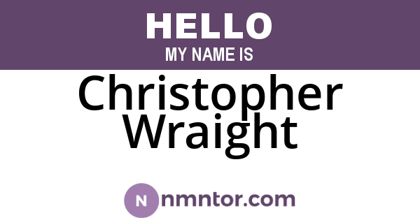 Christopher Wraight