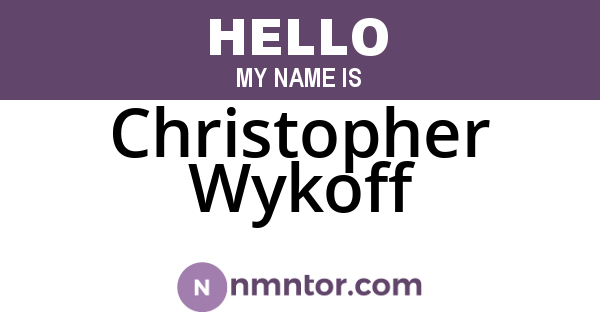 Christopher Wykoff