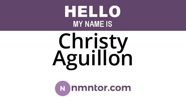 Christy Aguillon