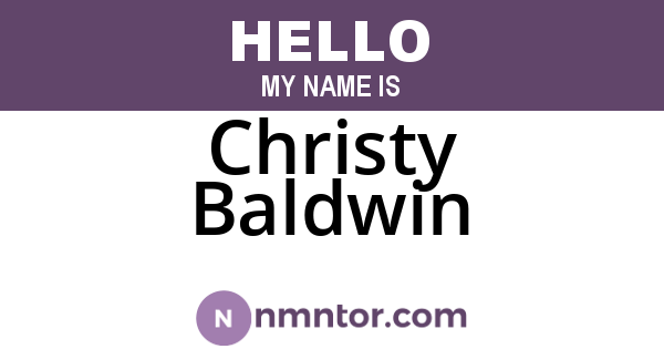 Christy Baldwin
