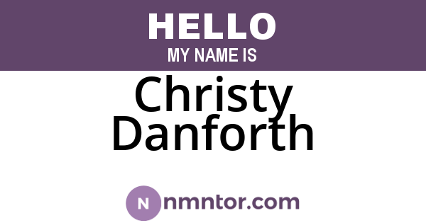 Christy Danforth