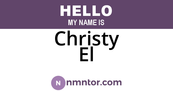 Christy El