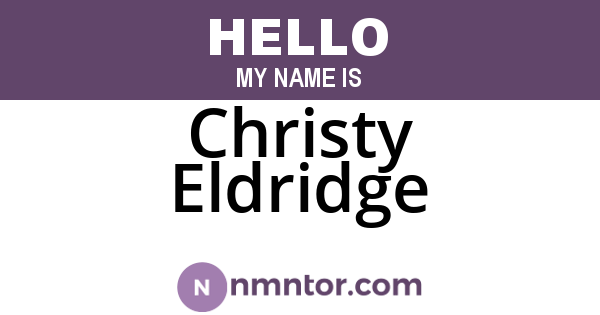 Christy Eldridge