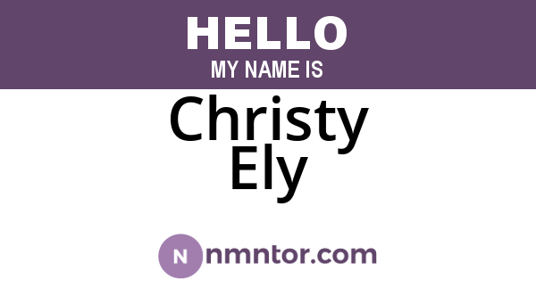 Christy Ely