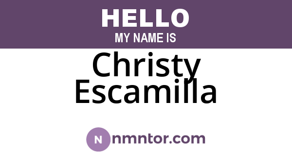 Christy Escamilla