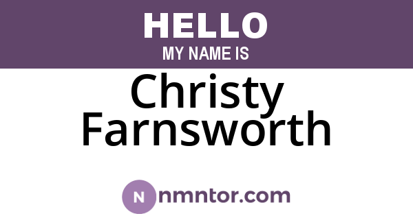 Christy Farnsworth
