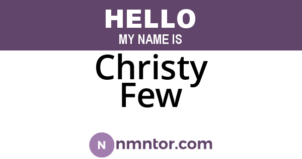 Christy Few