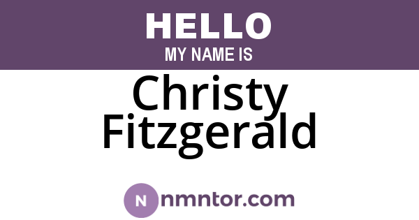 Christy Fitzgerald