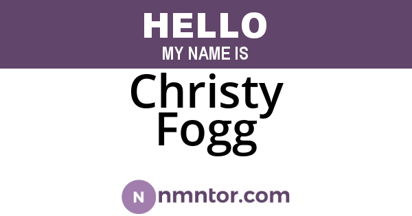 Christy Fogg