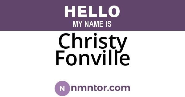 Christy Fonville