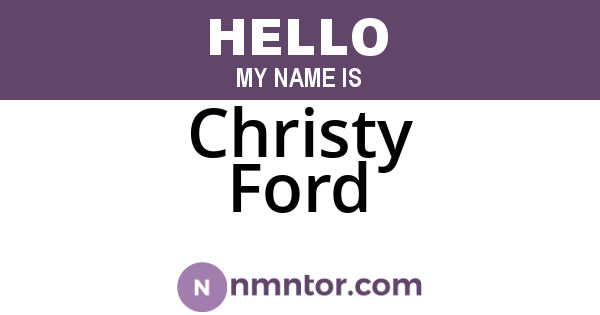 Christy Ford