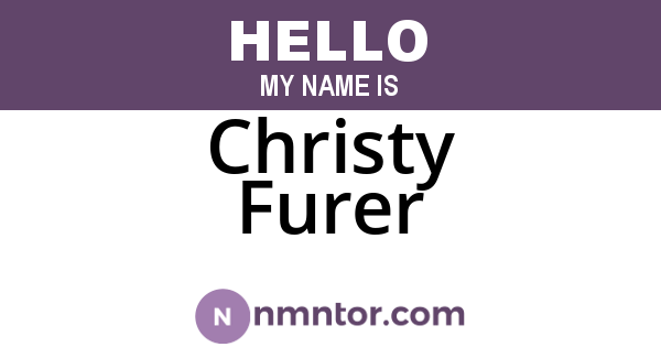 Christy Furer