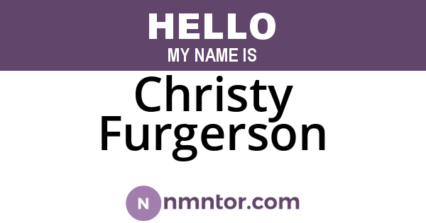 Christy Furgerson