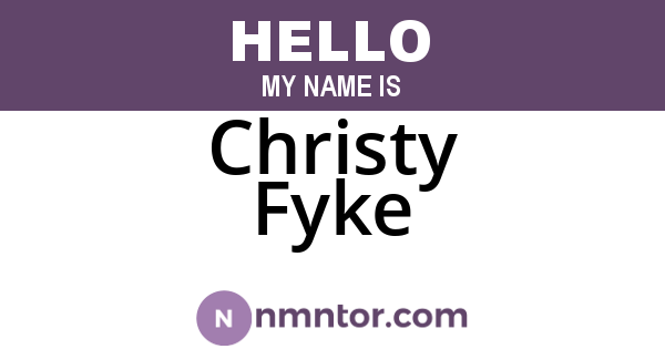 Christy Fyke