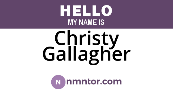 Christy Gallagher