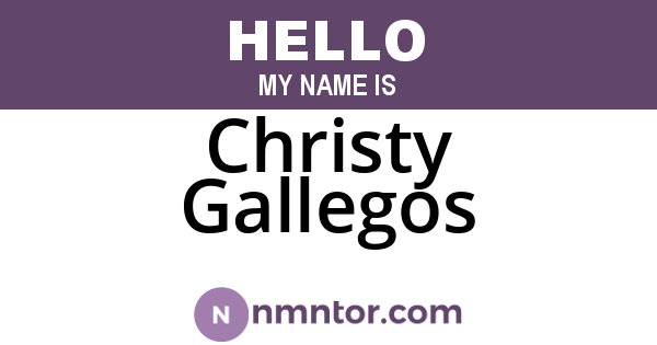Christy Gallegos