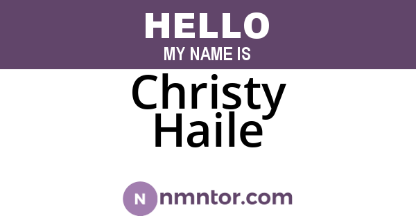 Christy Haile