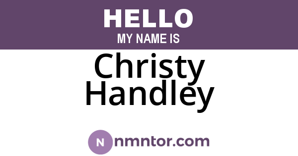 Christy Handley