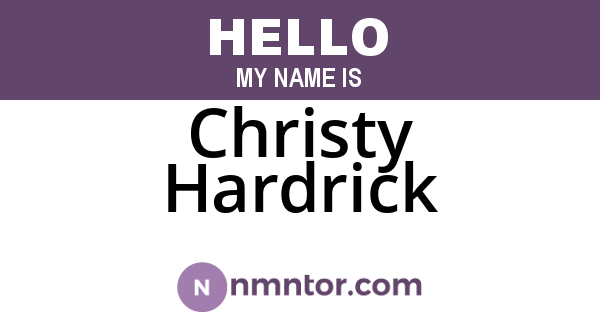 Christy Hardrick