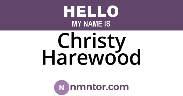 Christy Harewood
