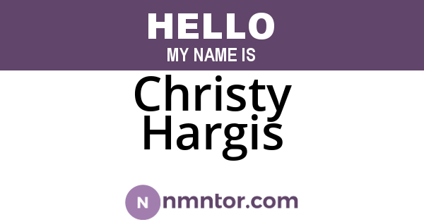 Christy Hargis