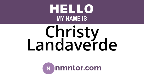 Christy Landaverde