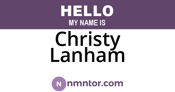 Christy Lanham