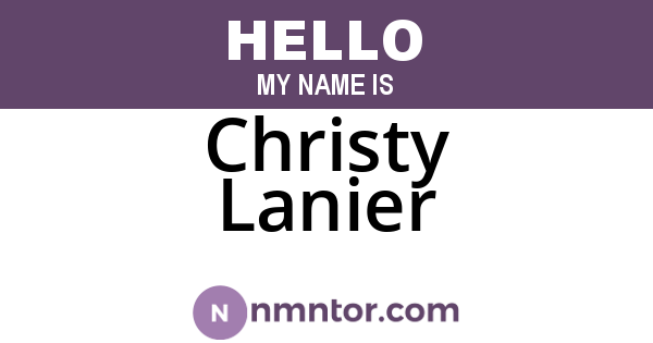 Christy Lanier