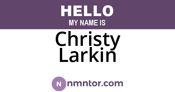 Christy Larkin