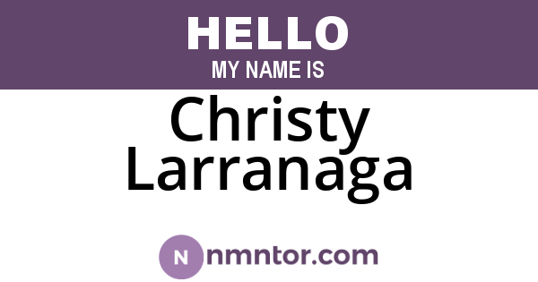 Christy Larranaga