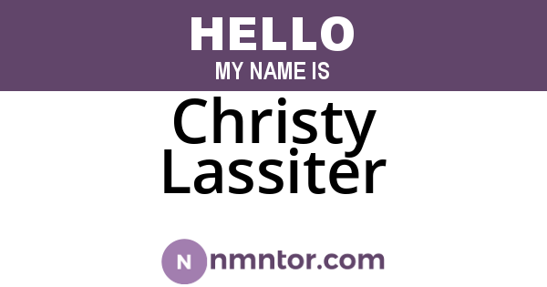 Christy Lassiter
