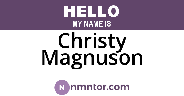 Christy Magnuson