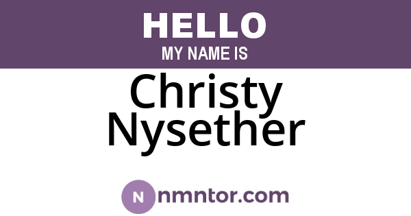 Christy Nysether