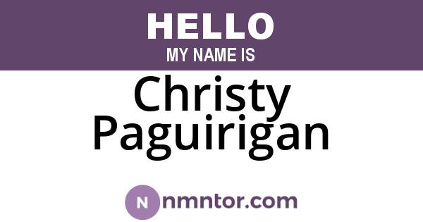 Christy Paguirigan