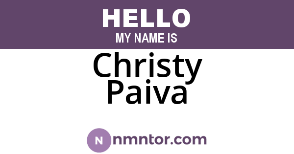Christy Paiva