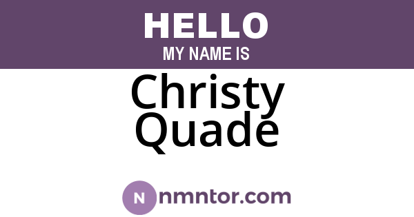Christy Quade