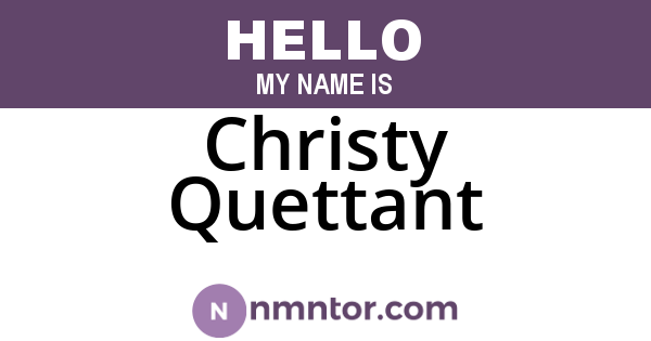 Christy Quettant