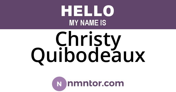 Christy Quibodeaux