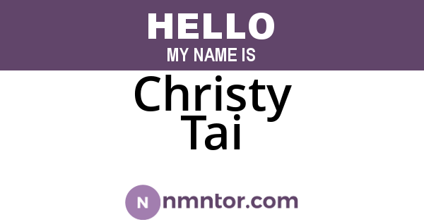 Christy Tai